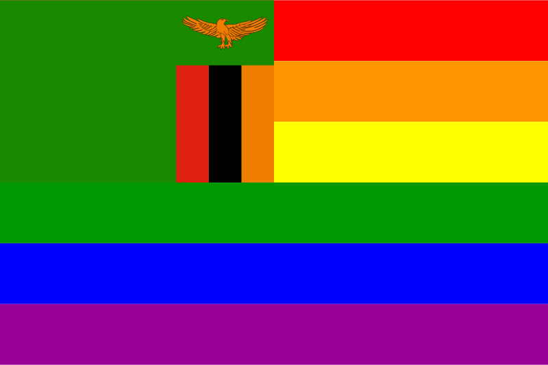 The Zambia Rainbow Flag