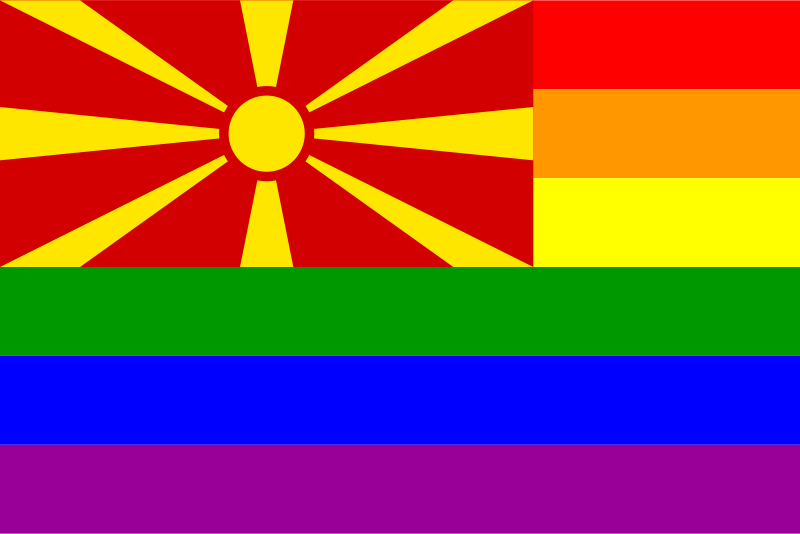 The Macedonia Rainbow Flag