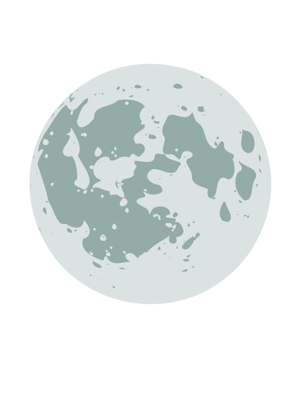 Cartoon style moon