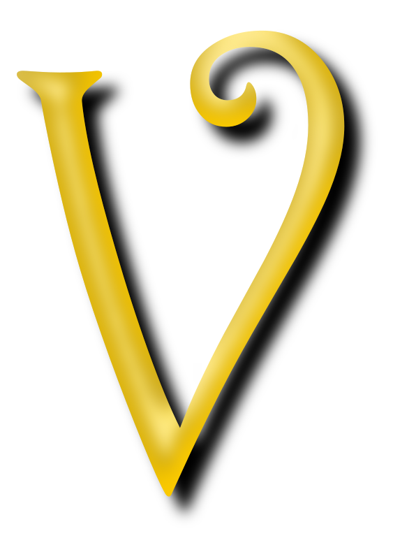 Alphabet 13, letter V