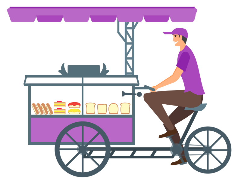 Bread Seller with Advanced Cycle cart