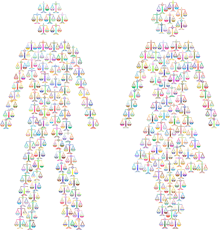 Prismatic Gender Equality Male And Female Figures 3 No Background