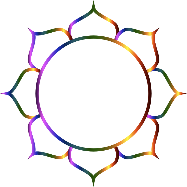 Prismatic Lotus Flower Line Art