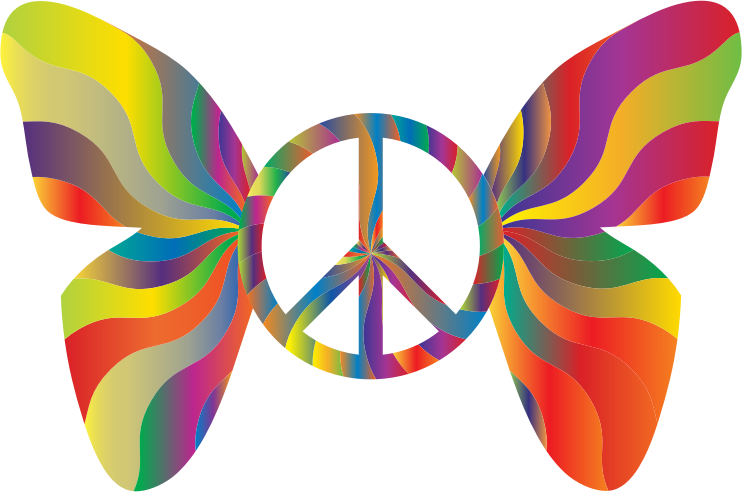 Groovy Peace Sign Butterfly 7