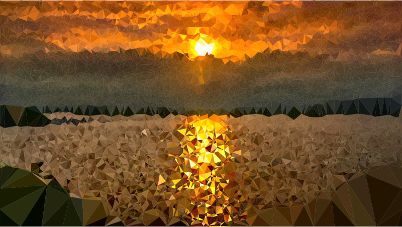 Low Poly Lake Sunset