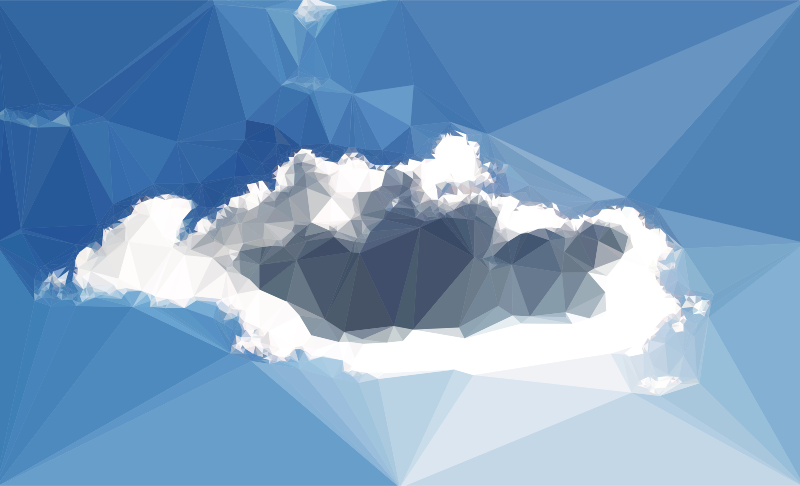 Low Poly Blue Sky 7