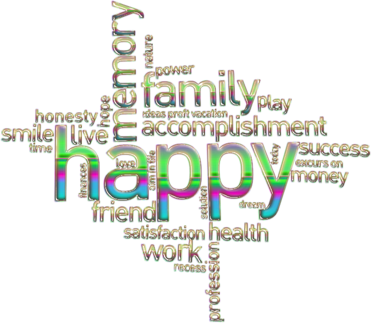 Happy Family Word Cloud Enhanced No Background