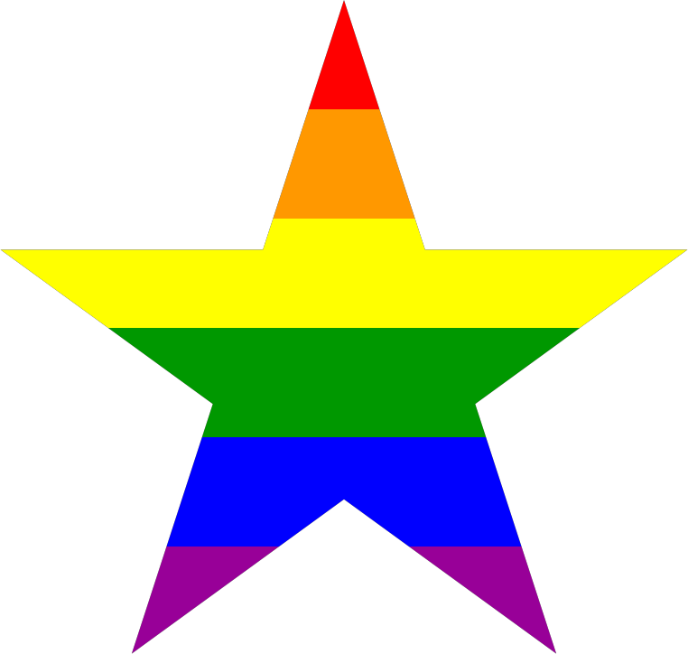 Classical Rainbow Five-Point Star