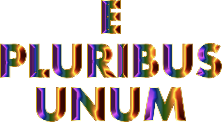 E Pluribus Unum Chromatic Typography No Background