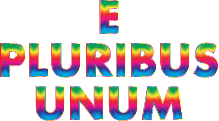 E Pluribus Unum Rainbow Typography No Background