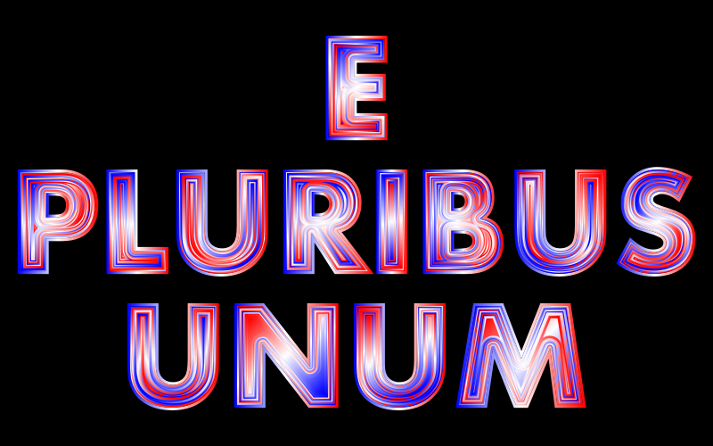 E Pluribus Unum Red White Blue Typography 2