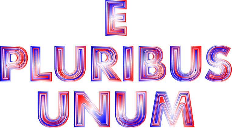 E Pluribus Unum Red White Blue Typography 2 No Background