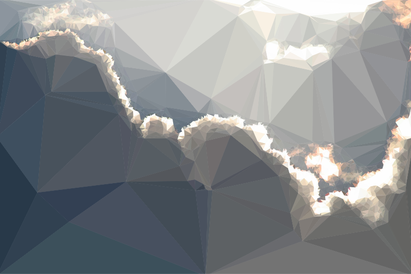 Low Poly Brilliant Backlit Clouds