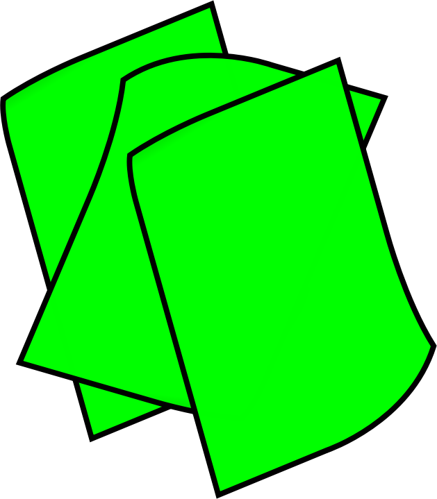 green post it clipart