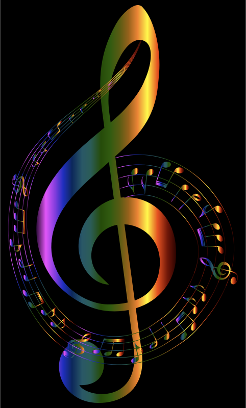 Chromatic Musical Notes Typography