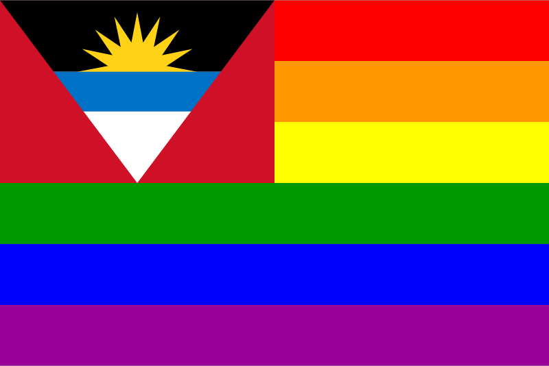 The Antigua and Barbuda Rainbow Flag