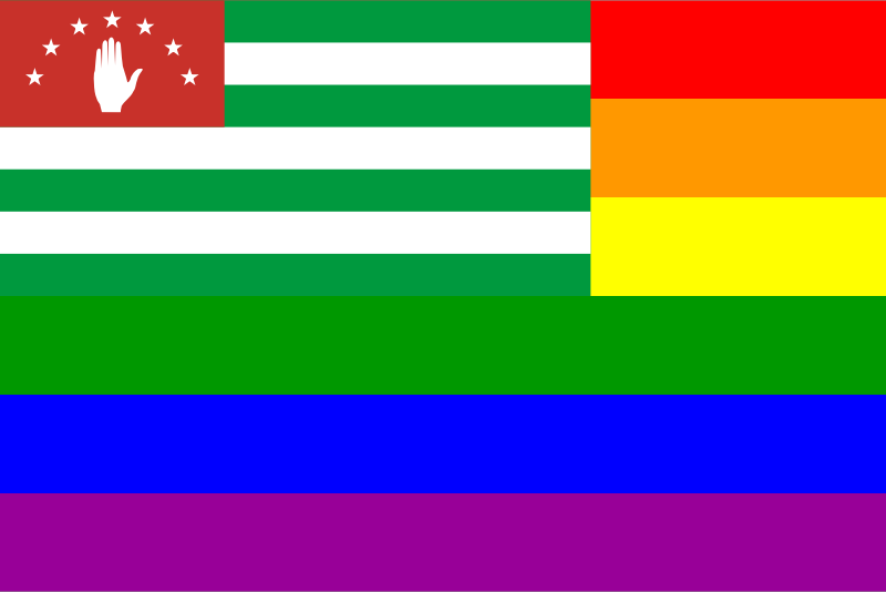The Abkhazia Rainbow Flag