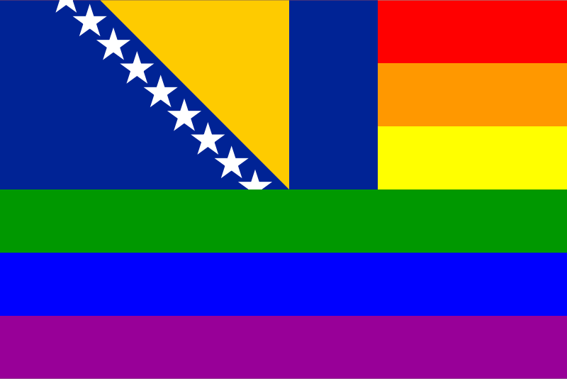 The Bosnia and Herzegovina Rainbow Flag