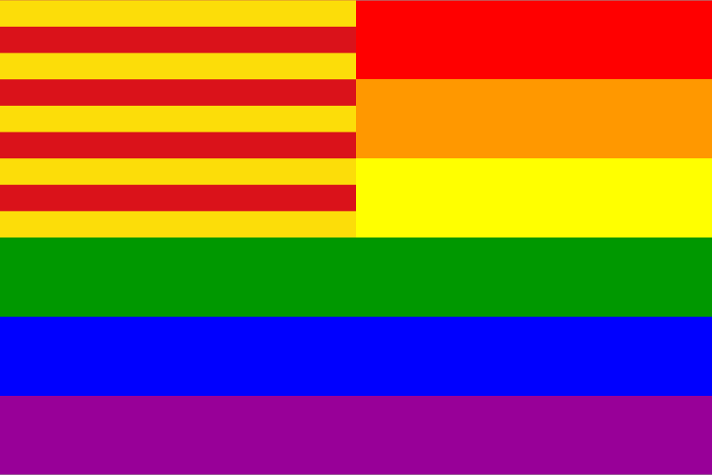 The Catalonia Rainbow Flag