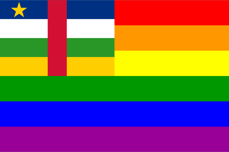 The Central African Republic Rainbow Flag