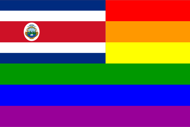 The Costa Rica Rainbow Flag