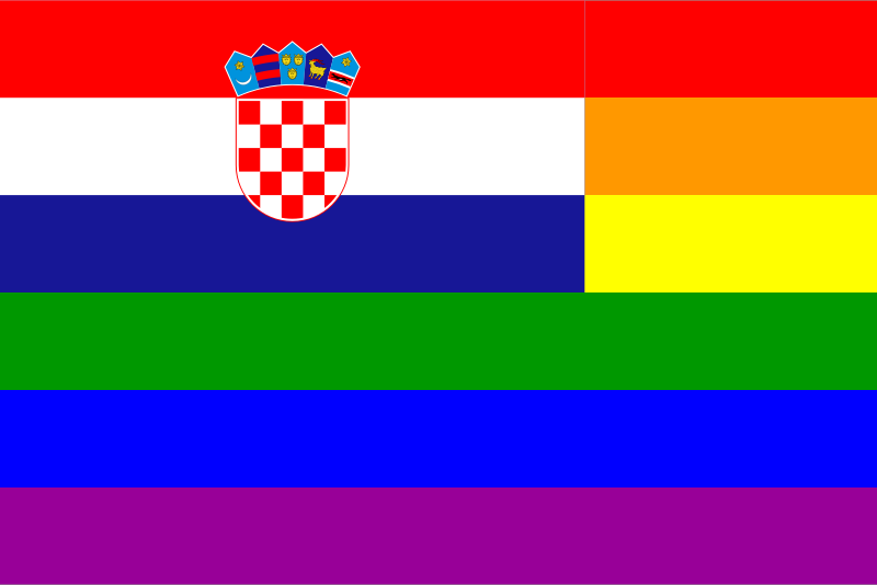 The Croatia Rainbow Flag