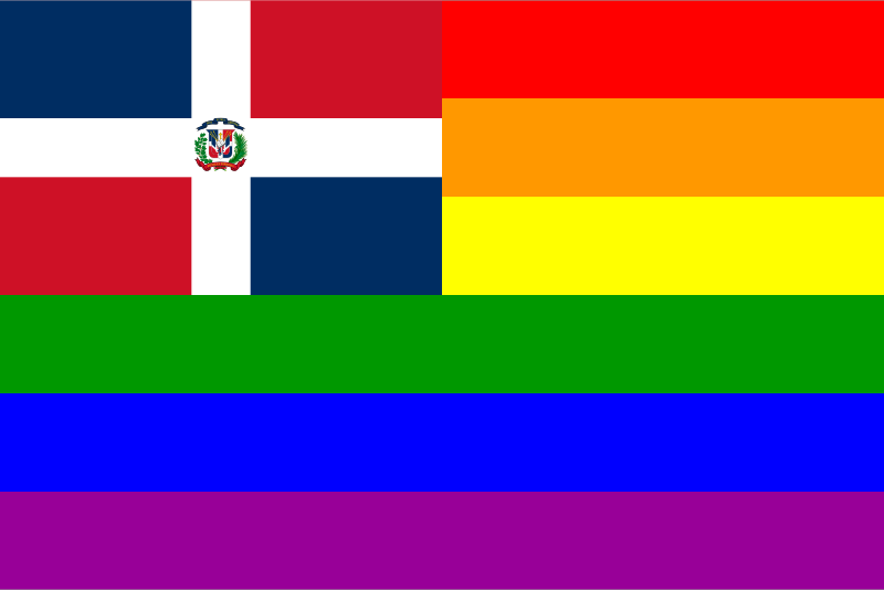 The Dominican Republic Rainbow Flag