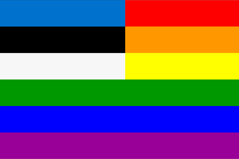 The Estonia Rainbow Flag