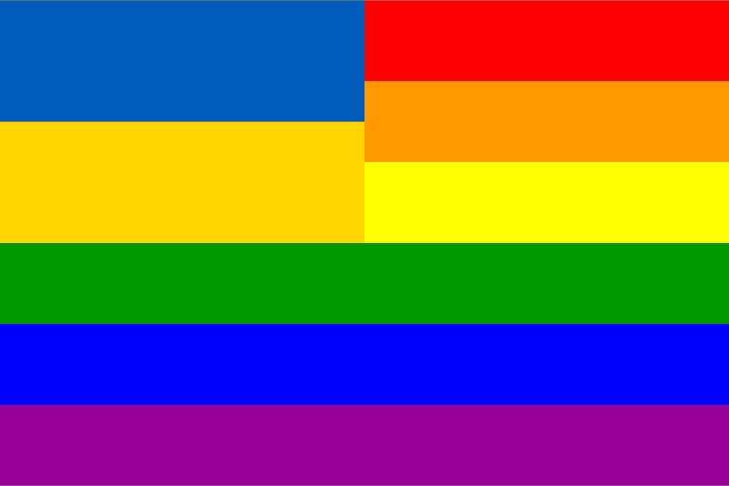 The Ukraine Rainbow Flag