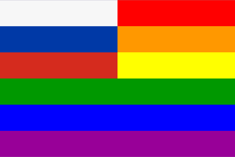 The Russia Rainbow Flag