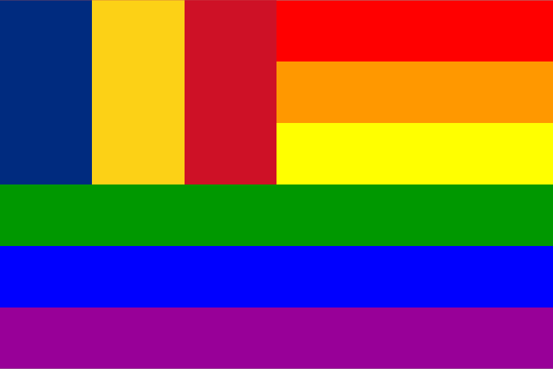 The Romania Rainbow Flag