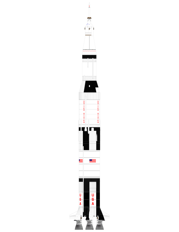 ROCKET SATURN V Openclipart