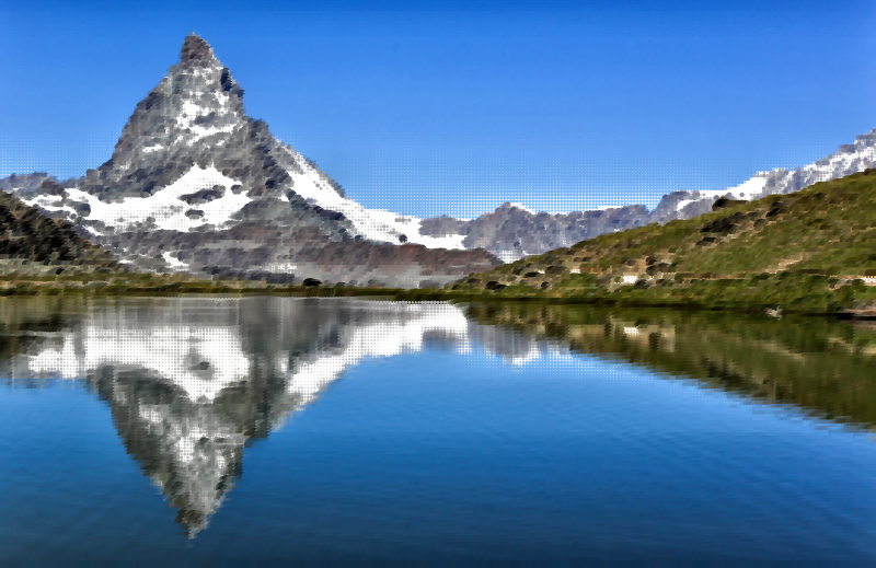 Surreal Swiss Mountain Lake