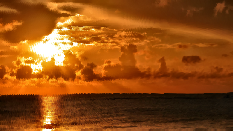 Surreal Golden Sunset