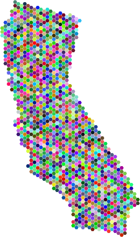 Prismatic California Hexagonal Mosaic