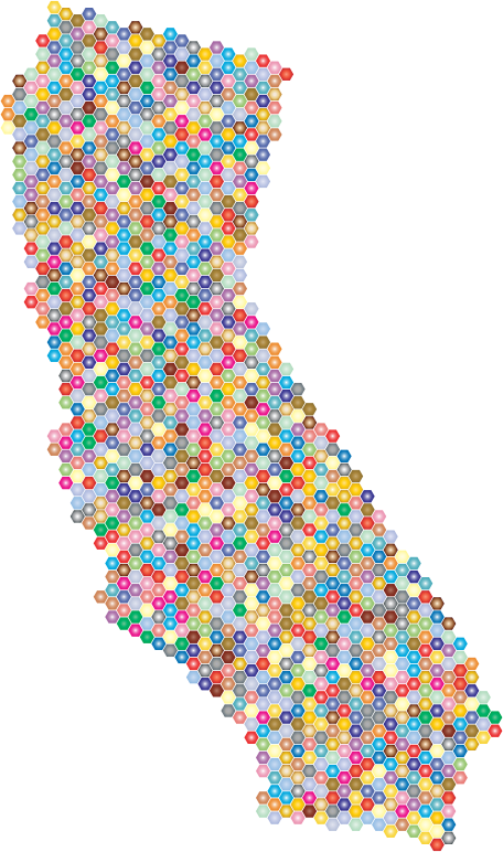 Prismatic California Hexagonal Mosaic 2