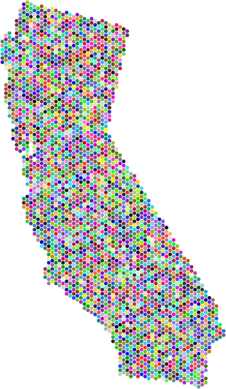 Prismatic High Detail Hexagonal California Mosaic