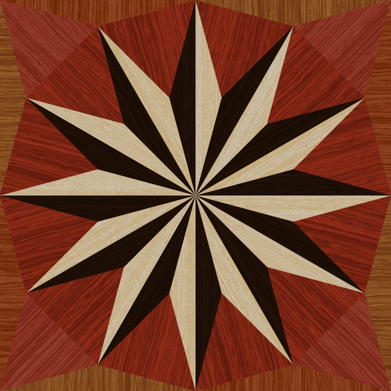 wooden triangle tiling