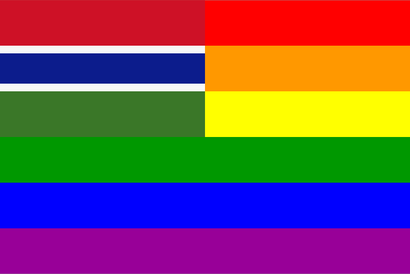 The Gambia Rainbow Flag