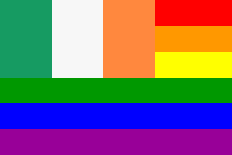 The Ireland Rainbow Flag