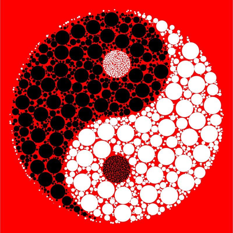 Circles Yin Yang With Background