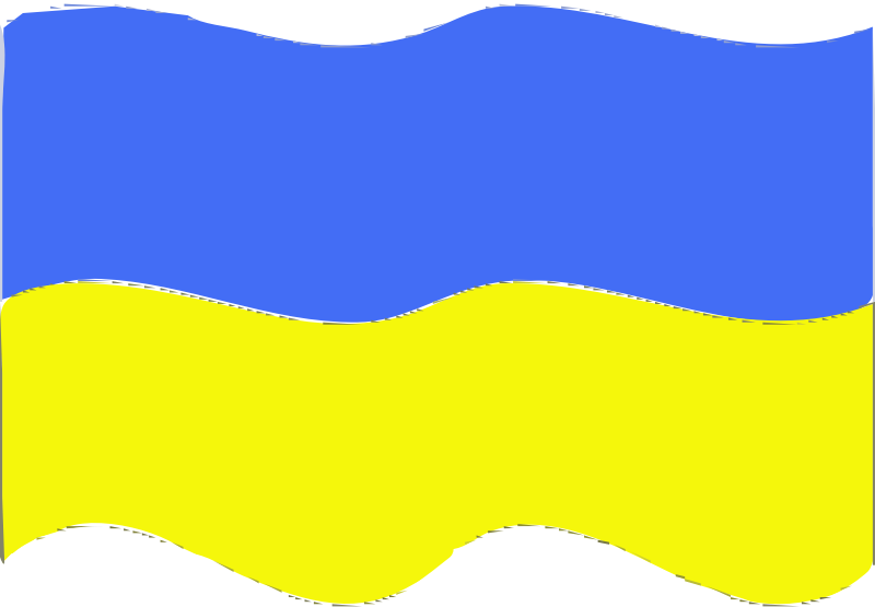 Flag of Ukraine wave