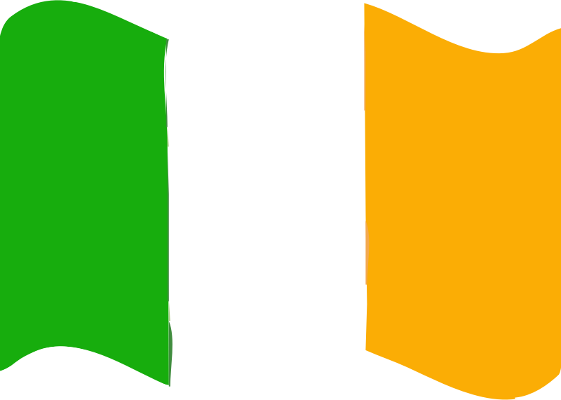 Flag of Ireland wave