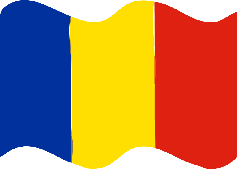 Flag of Romania wave