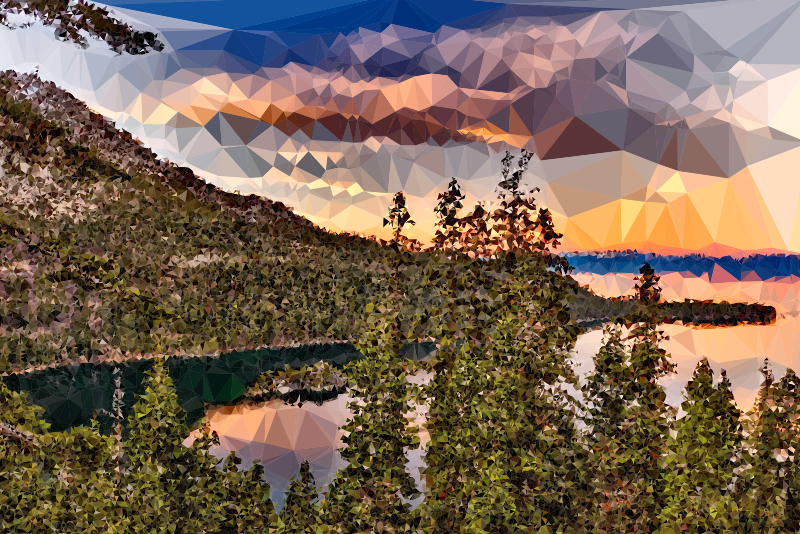 Low Poly Lake Tahoe