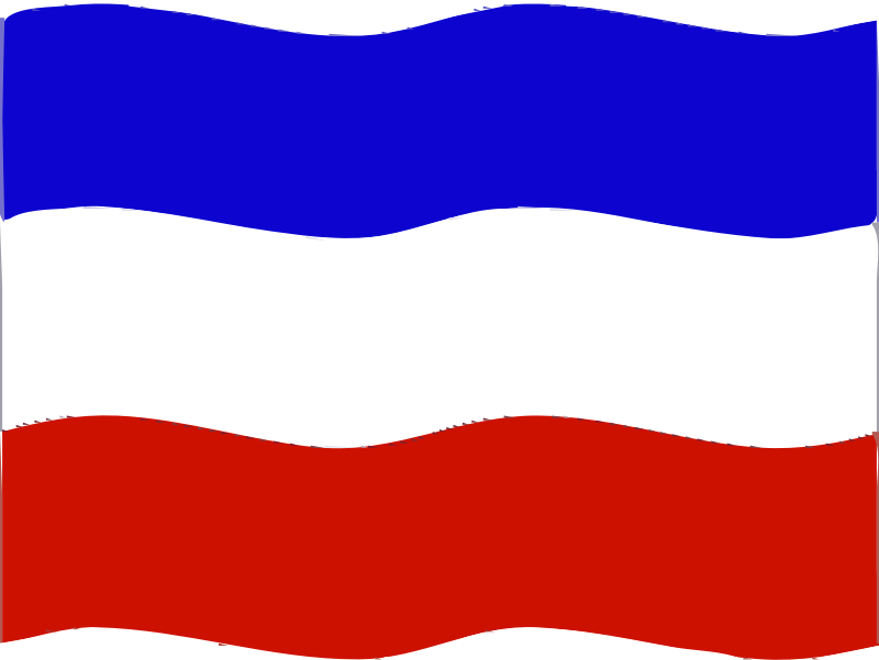 Flag of Serbia Montenegro wave