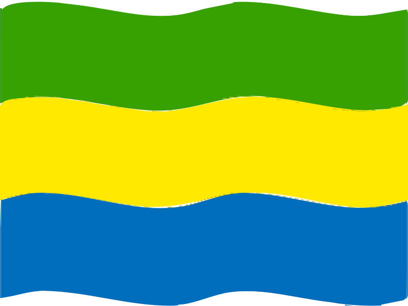 Flag of Gabon wave