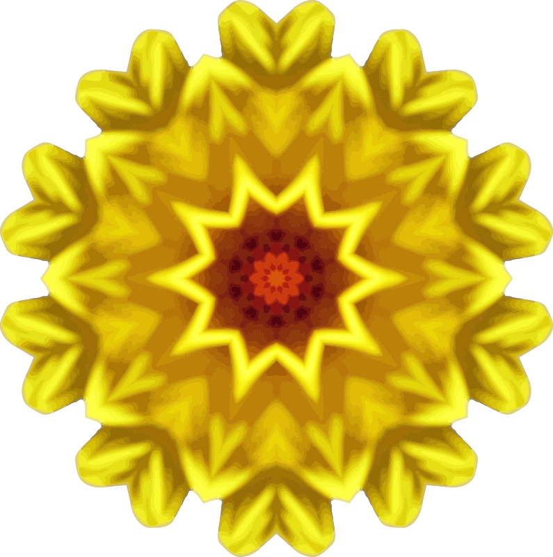 Sunflower kaleidoscope 16