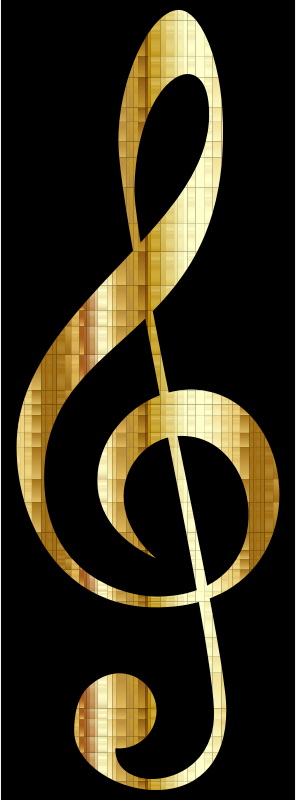 Gold Checkered Clef