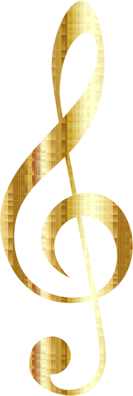 Gold Checkered Clef No Background